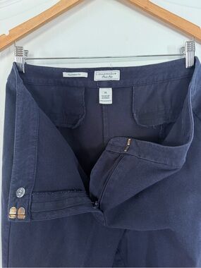 Navy Straight-Leg Crop/Capri Pants, sz 14